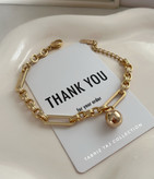 دستبند آویزدار ژوپینگ -ابکاری طلا و ضدحساسیت