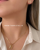 نیم ست حروف مدل H از برند ژوپینگ -روکش طلا و ضدحساسیت (بدون زنجیر)