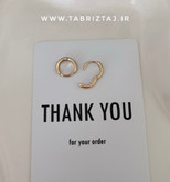 گوشواره حلقه ای ظریف - آبکاری طلا و ضدحساسیت