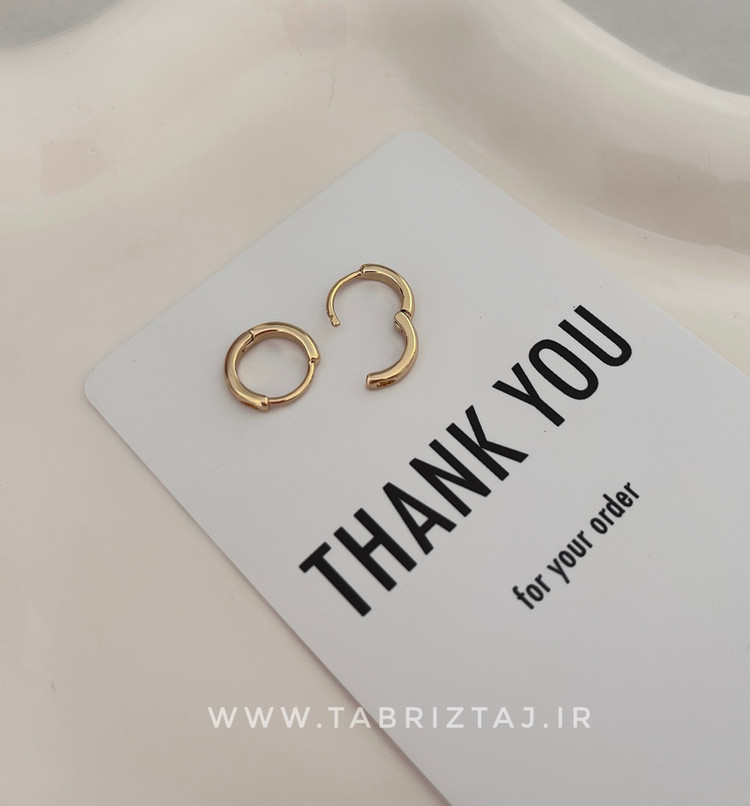 گوشواره حلقه ای ظریف - آبکاری طلا و ضدحساسیت