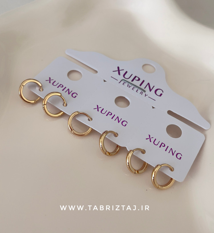 گوشواره حلقه ای ظریف - آبکاری طلا و ضدحساسیت