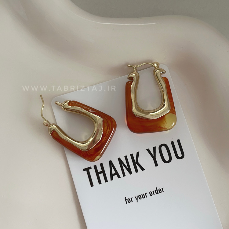 گوشواره U شکل رنگی - پینترسی و خاص